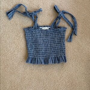 La Hearts blue Smocked Top size xs